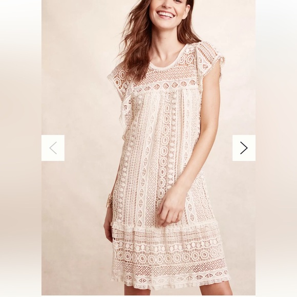 Maeve Dresses & Skirts - Maeve Crochet Tunic Dress - Sand - XSP - Cotton